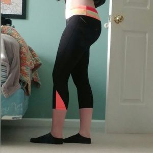 Black/Sunset Colored Workout Leggings